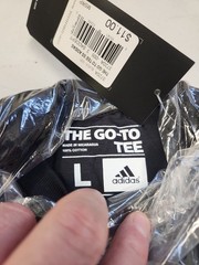 Adidas men’s workout the go to tee shirt Black 100% Cotton New L