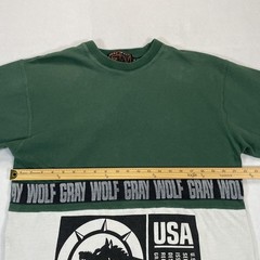 Gray Wolf Shirt Mens XL Green White USA Wolf Outdoor Graphic T-Shirt Tee