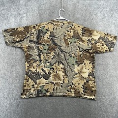 VTG Ace Sportswear Shirt Men 2XL Brown Camo Advantage Short Sleeve USA Y2K