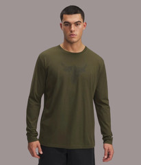 Under Armour Project Rock Brahma Bull Men’s Long Sleeve T-Shirt 2XL Loose Green