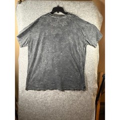 boohooMAN Worldwide Graphic Acid Wash Tee Shirt Grey Mens Large Streetwear Skull