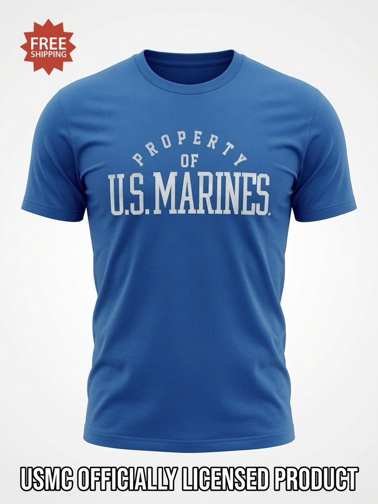 USMC “U.S. MARINES” Blue T-Shirt – Size XL / X LARGE – by MV Sport – NWT!