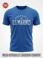 USMC “U.S. MARINES” Blue T-Shirt – Size XL / X LARGE – by MV Sport – NWT!
