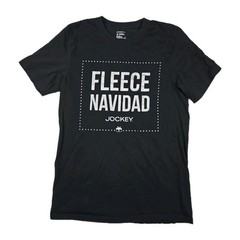 Jockey Brand Fleece Navidad Adult Size Medium Classic Crew Neck T-Shirt Gift