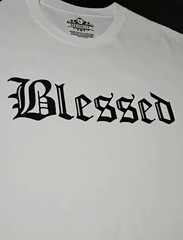 Sebashley Blessed T-shirt 100% Thick Cotton in Various Sizes High Quality