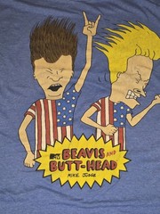 MTV Beavis and Butt-Head Shirt Mens Large Blue Mike Judge Graphic Tee 2013 Retro
