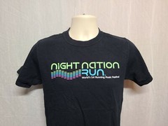 Night Nation Run The Running Music Festival Adult Small Black TShirt