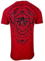 AMERICAN FIGHTER Men’s T-shirt CRESTLINE Athletic Military Red