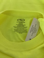 ATHLETIC WORKS Breathable Acid Yellow Short Sleeve Crew Neck T-Shirt Sz L*