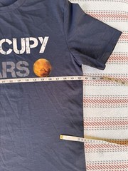 Occupy Mars Space Unisex T-Shirt Polyester Super Stretchy Spandex Material.
