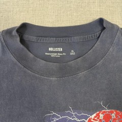 Hollister F1 Racing Max Verstappen T-Shirt Mens XL Faded Black Short Sleeve