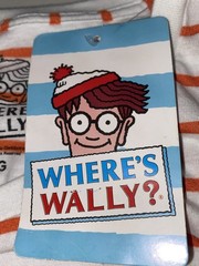 NEW Where’s Wally T shirt Waldo Striped white red Large waldo