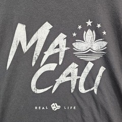District Made Mens Macau Real Life T-Shirt Gray NLC Religious Graphic Tee Size M