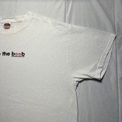 VTG Save The Boob Breast Cancer Charity Golf T Shirt Mens XL FOTL White