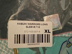 KABUKI WARRIORS LONG SLEEVE SHIRT – OFFICIAL WWE MERCH -VARIOUS SIZES M L XL 2XL