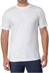 6-Pack Kirkland Signature Men’s Crew Neck Tee, White Color Size FAST NEW