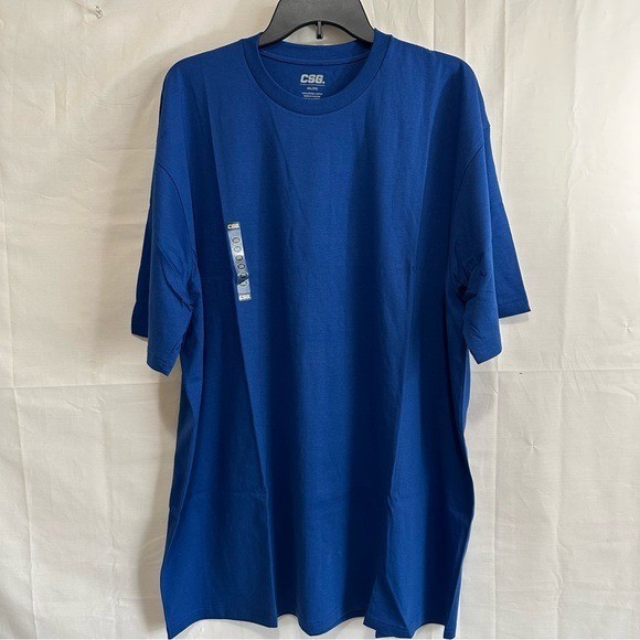 CSG Men’s Classic Basic Blue Short Sleeve T-Shirt 3XL