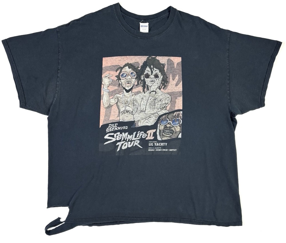Rae Sremmurd Lil Yachty Sremm Life II Tour T-Shirt Adult 2XL Hip Hop Distressed