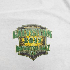 Galveston 2017 Motorcycle Rally Graphic T-Shirt White 3XL TX Biker SUNA Mens