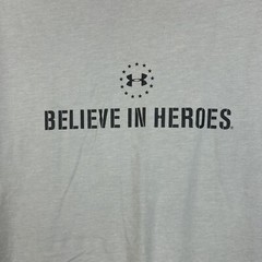 Under Armour T Shirt Mens L Freedom Flag Cotton Loose Fit Gray Read