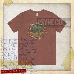Columbia Brewing Company Tacoma 1900 Vintage Men’s T-shirt
