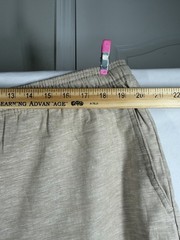 GAP Men’s XL Linen Blend Shorts Tan Beige Elastic Waist Drawstring