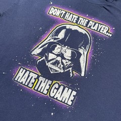 Star Wars Darth Vader Don’t Hate the Player Gag Graphic T Shirt XL Navy Blue