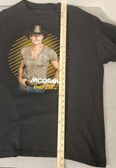 Tim McGraw Tour 2022 Concert T-Shirt Black Size XL Tour Dates Back