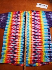 Vintage 2000s Fruit Of The Loom Blank Tie Dye T Shirt XL Rainbow Hippie y2k 90s