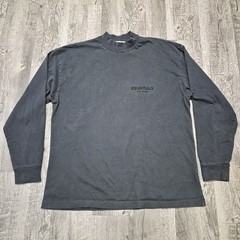 Essentials Fear Of God Black Long Sleeve Shirt Mock Neck Streetwear Men’s M