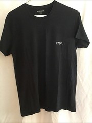EMPORIO ARMANI Underwear Soft BLACK T-SHIRT Stretchable LARGE Men’s Tee Shirt