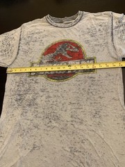 JURASSIC PARK Men’s Gray Tee Poly Cotton Blend T Shirt Lightweight Sheer Med / L