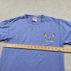 ComfortWash Shirt Mens S Purple Born To Play Lacrosse Graphic Tee Cotton