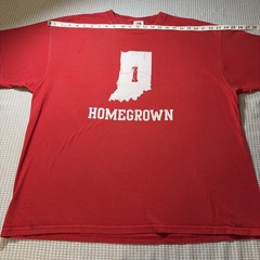 Men’s Haynes 100% Cotton Graphic Print T XXL Indiana Hoosiers Homegrown Shirt