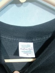 Fashion Gear Shirt Mens XL Black Geometric Pleated Crew Neck Cotton Jersey