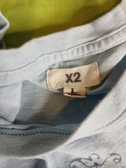 Mens X2 T Shirt Size Large Baby Blue