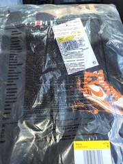 AIR JORDAN AJ 1 SHIRT Mens Small Black Orange HQ8972-010 AJ Has Landed Nwt Nike