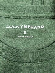 Lucky brand men’s t shirt Small green logo cotton polyester rayon new with tag