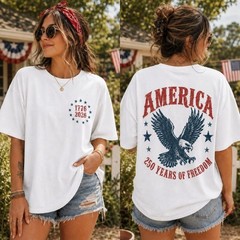Comfort Colors America Eagle Shirt, 250th Anniversary Tee, Patriotic Western Shi