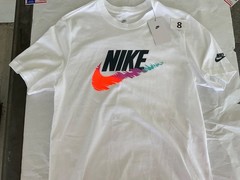 Nike Tee Shirt Short Sleeve Blue Bright Green Sportswear New 100% Cotton