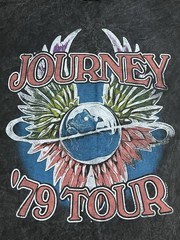 Journey ‘79 Tour Graphic T-Shirt Men’s Pre-washed Short Sleeve Black Size L