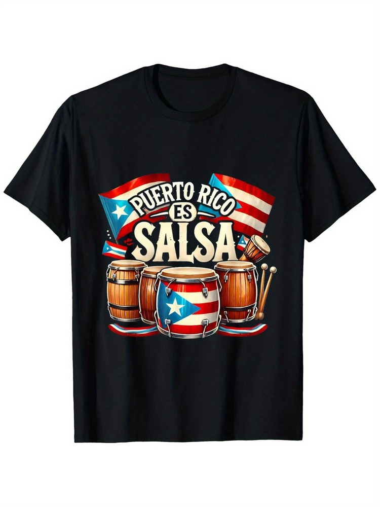 1pc Boricua T-Shirt] 100% Cotton Boricua Puerto Rican Pride T-Shirt, Single Side