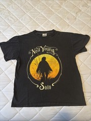 Vintage 1992 Rare Neil Young Solo Harvest Moon Tour Shirt Small Black