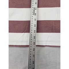 Hollister Mens Must-Have Collection Striped T-Shirt Burgundy White Medium