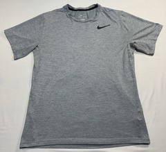 Nike T Shirt Mens L Medium Grey Heather Dri Fit Breathable Lightweight Training