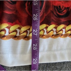 Vie+Riche Streetware Red Rose Chain Graphic T Shirt Top Sz M