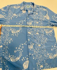 Malibu Beach Club By Drill Clothing Button Up Light Blue Paisley Shirt Sz Large