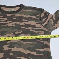 Magellan Outdoors Thermal Shirt Mens Medium Green Camo Waffle Knit Long Sleeve
