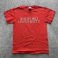 Radford University Shirt Mens Small Red Gildan Heavy Cotton College Tee