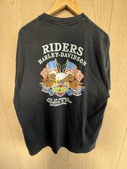 Harley Davidson 1990 Vintage The Last Biker On Earth 3D Emblem Shirt XL Reprint